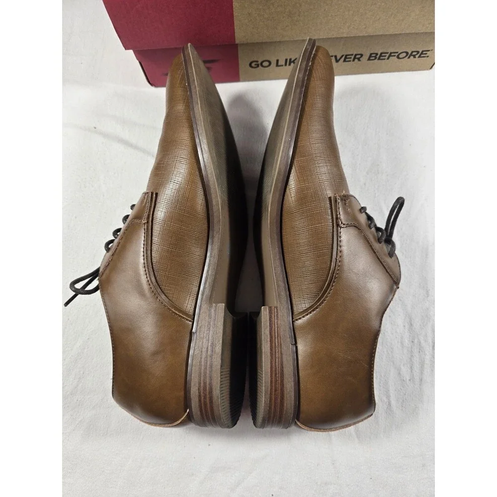 Parker & Sky Brown Leather Oxford Shoes Mens 10.5 Preppy